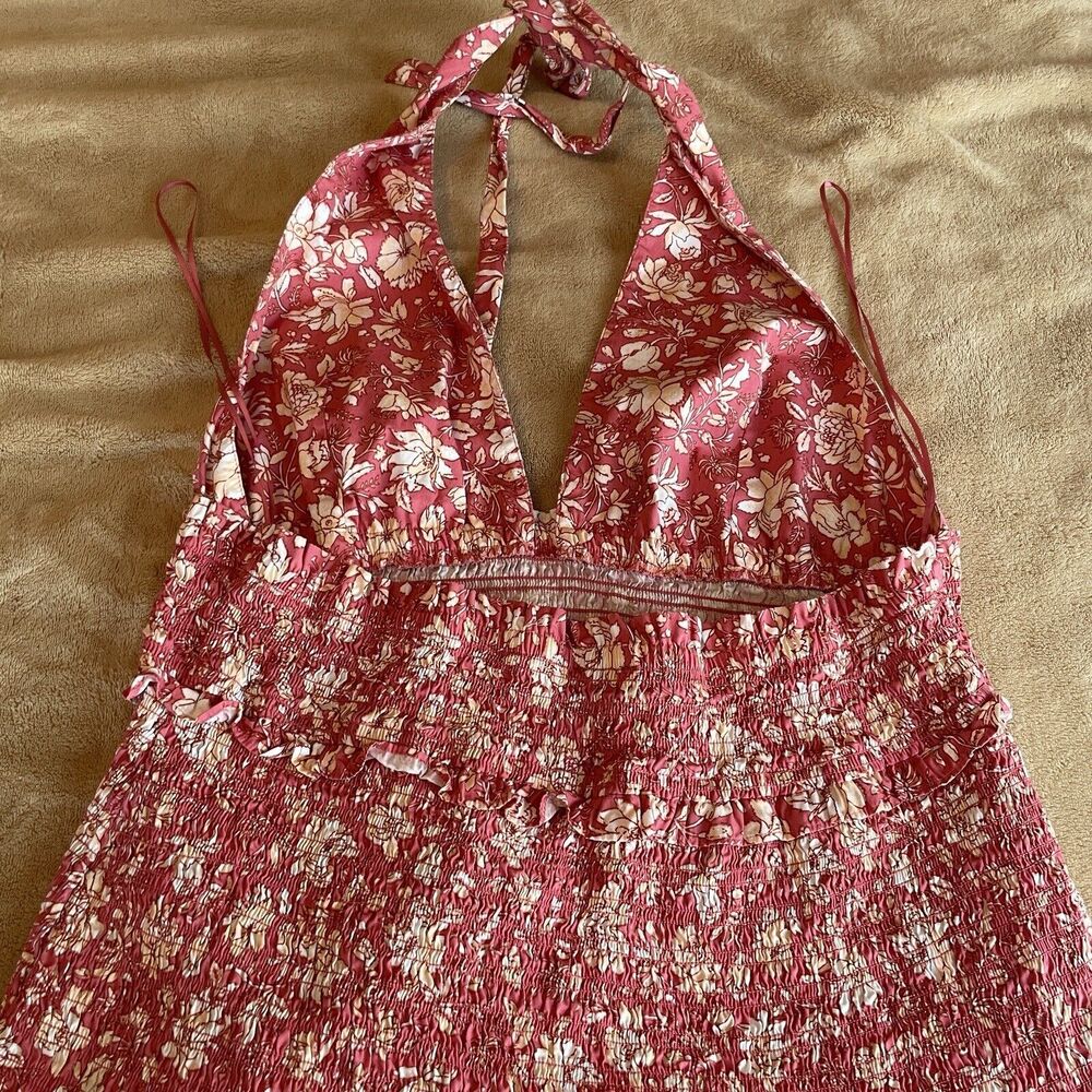 J. Crew πΊ HOST PICK πΊ Floral Halter Mini Dress - Pink - Picture 4 of 14